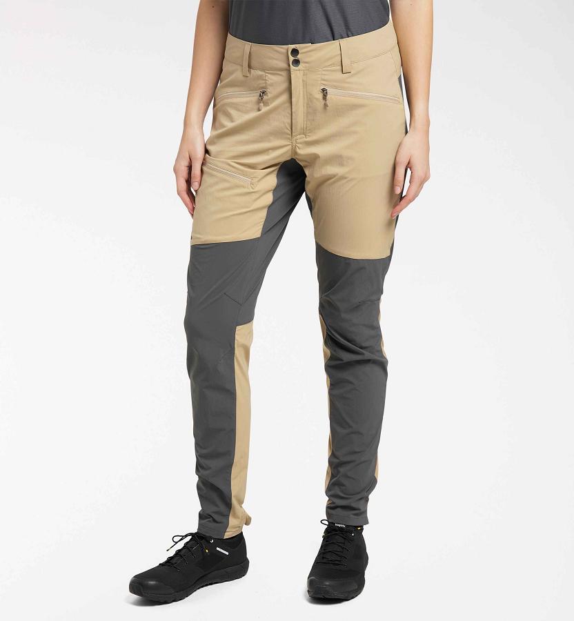 Haglöfs Womens Lite Flex Hiking Pants Khaki/Black New Zealand 73218UIND